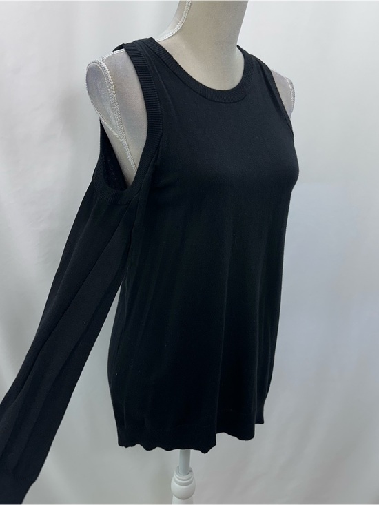 MICHAEL Michael Kors Sweaters - MICHAEL Michael Kors Black Cold-Shoulder Knit Tank Sweater